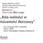 Rola wolności w tożsamości Warszawy