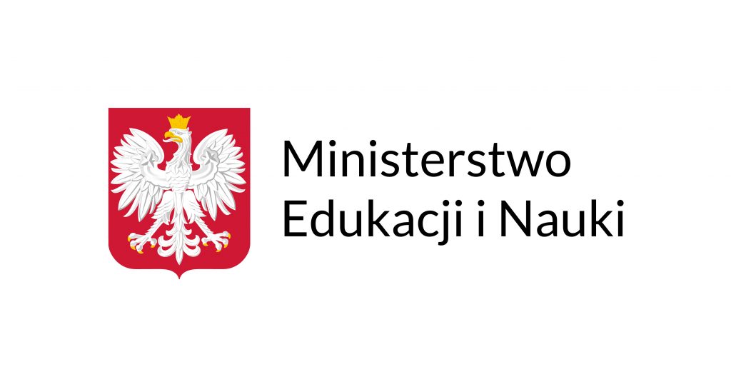polskie godło - biały orzeł na czerwonym tle i napis Ministerstwo Edukacji i Nauki