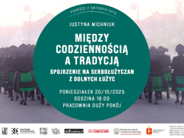 Plakat przedstawia serbołużyczanki ubrane w stroje tradycyjne.